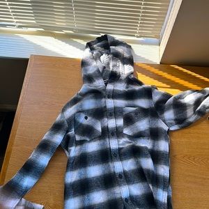 White and gray and black flannel Brand New